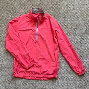 Southern Tide T3 To Trail Windbreaker Pullover Small Coral 1/4 Zip Lightweight